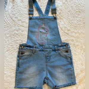 Cat & Jack Girls Denim Overalls - Size:M(7/8)
